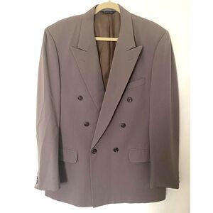 Vintage Burberrys Mens 100 Wool Double Breasted Suit Jacket Coat No Size